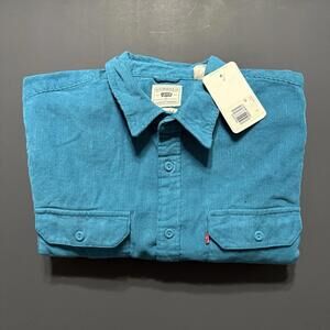 Levi’s Strauss Jackson Worker Corduroy Overshirt Teal Size Men Medium